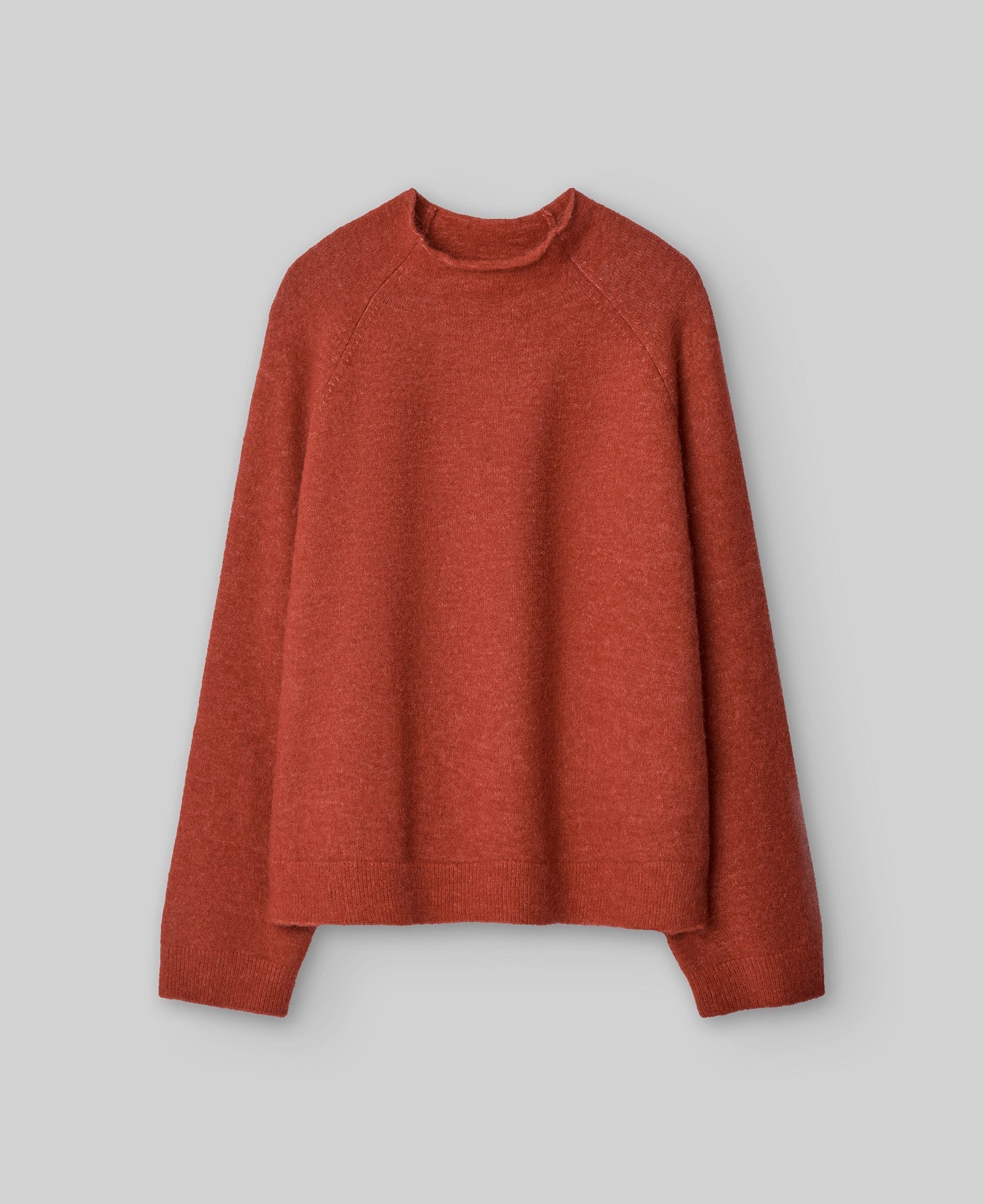 Alpaca Blend Knit Sweater in Dark Orange