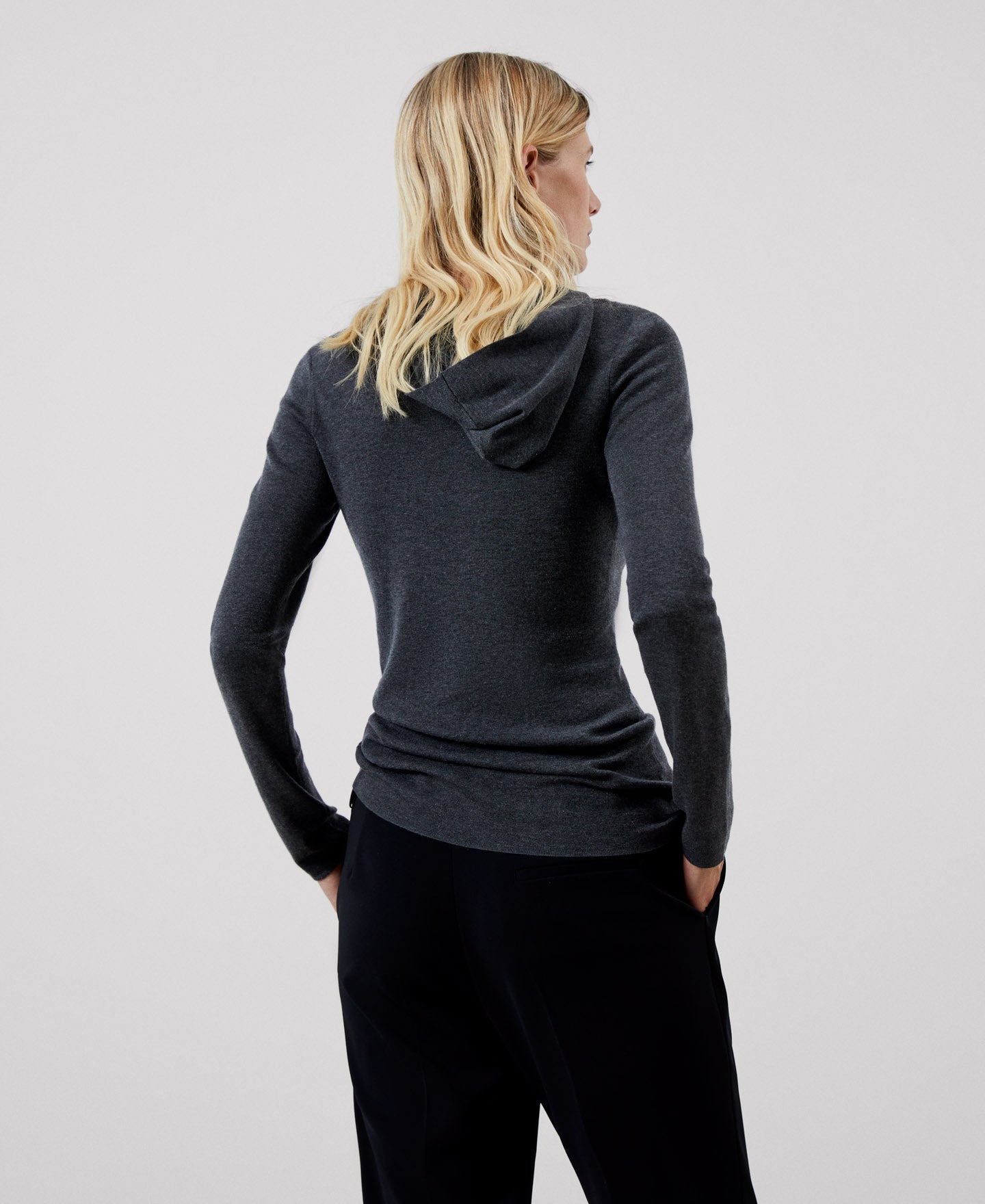 Grey Melange Lenzing Lyocell Extra Fine Sweater