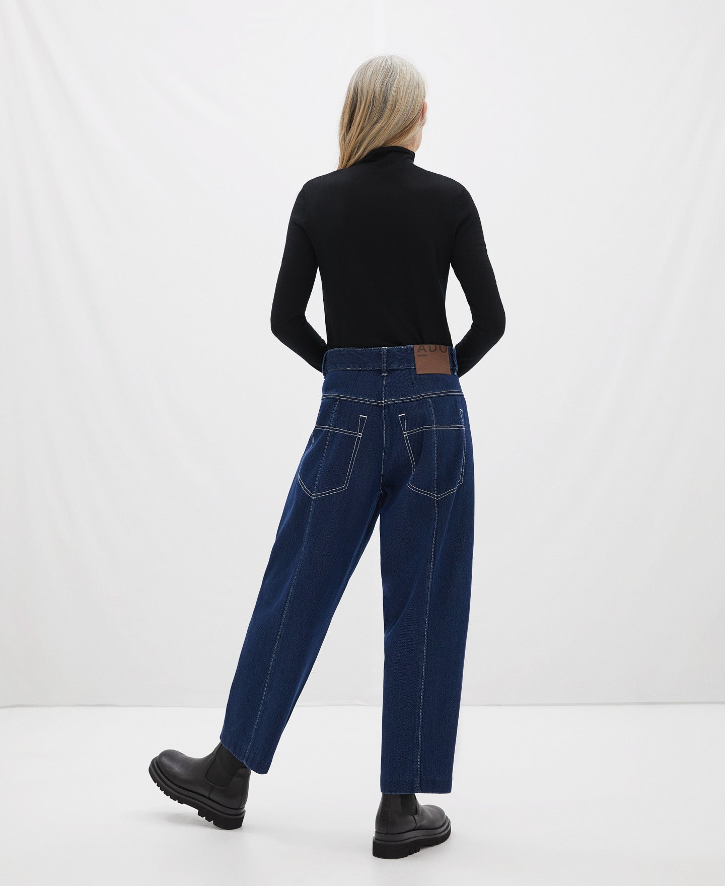Black Turtleneck Merino Wool Sweater