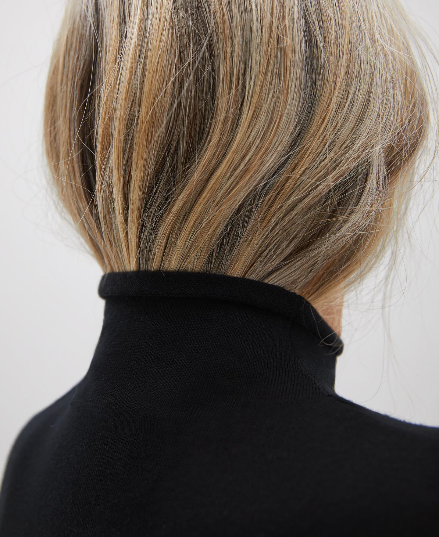 Black Turtleneck Merino Wool Sweater