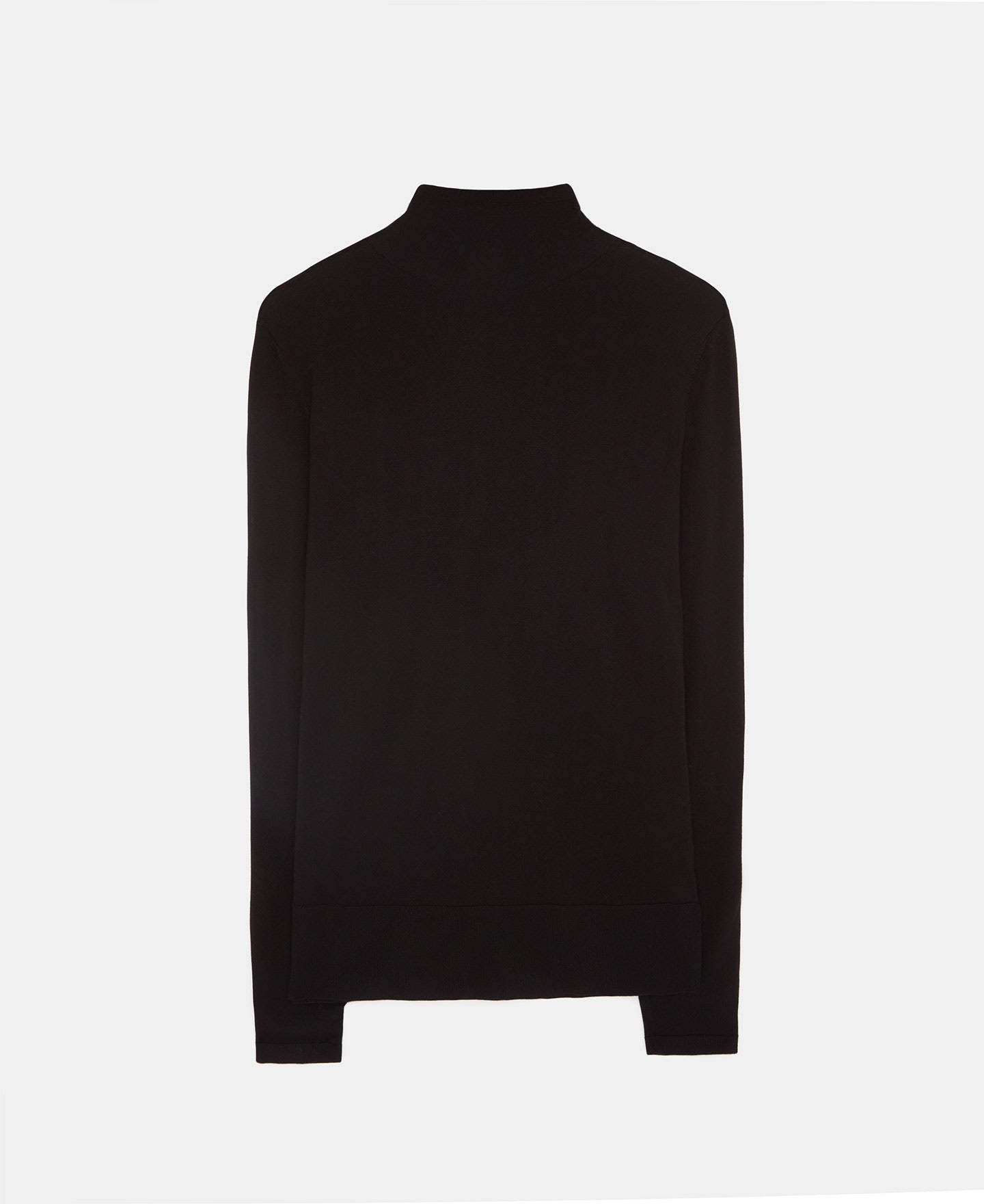 Black Turtleneck Merino Wool Sweater