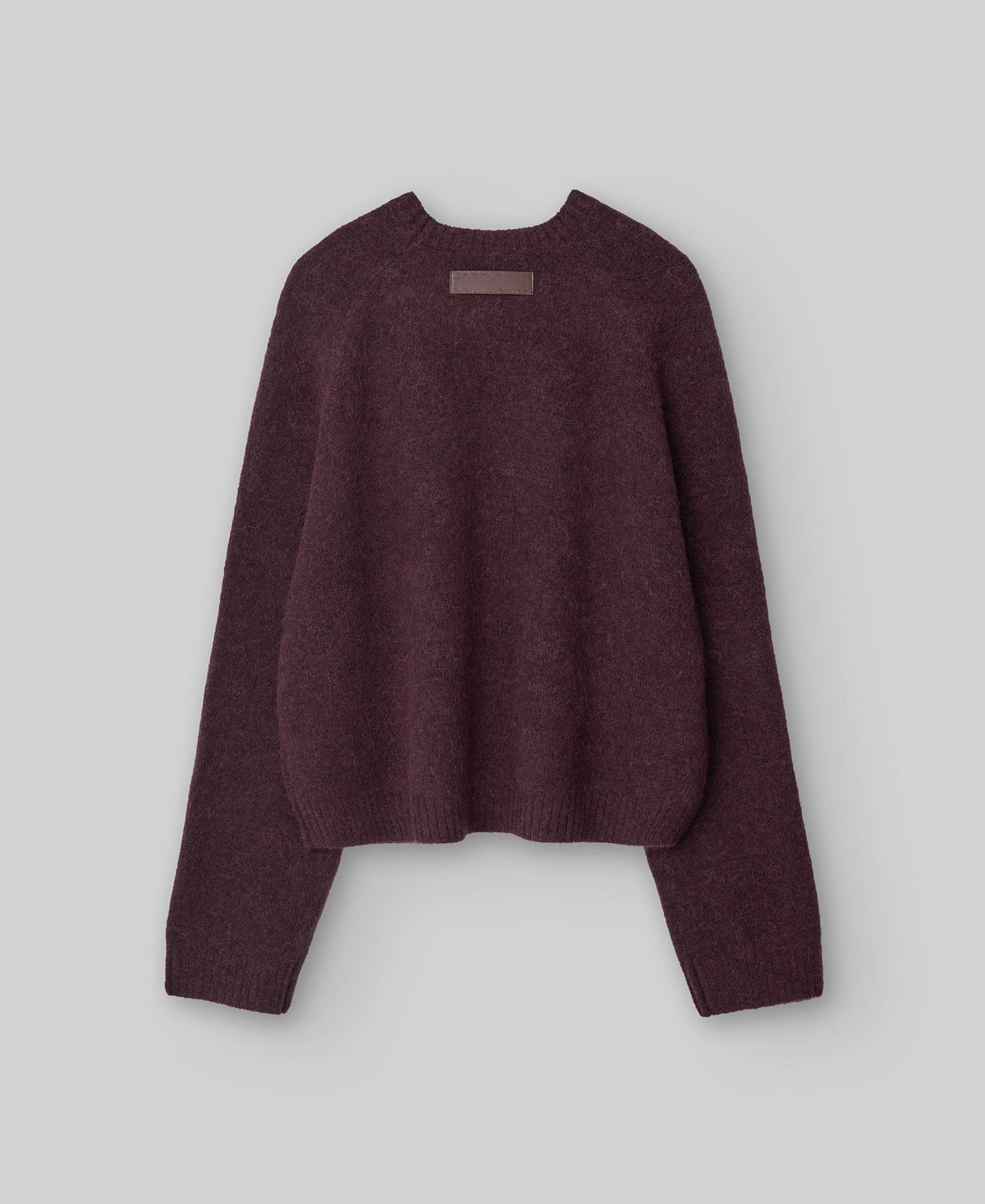 Alpaca blend knit sweater woman in maroon