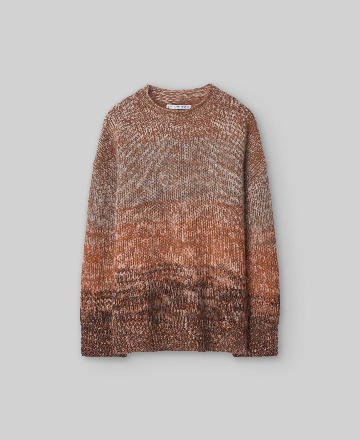 Gradient knit sweater woman in multicolor