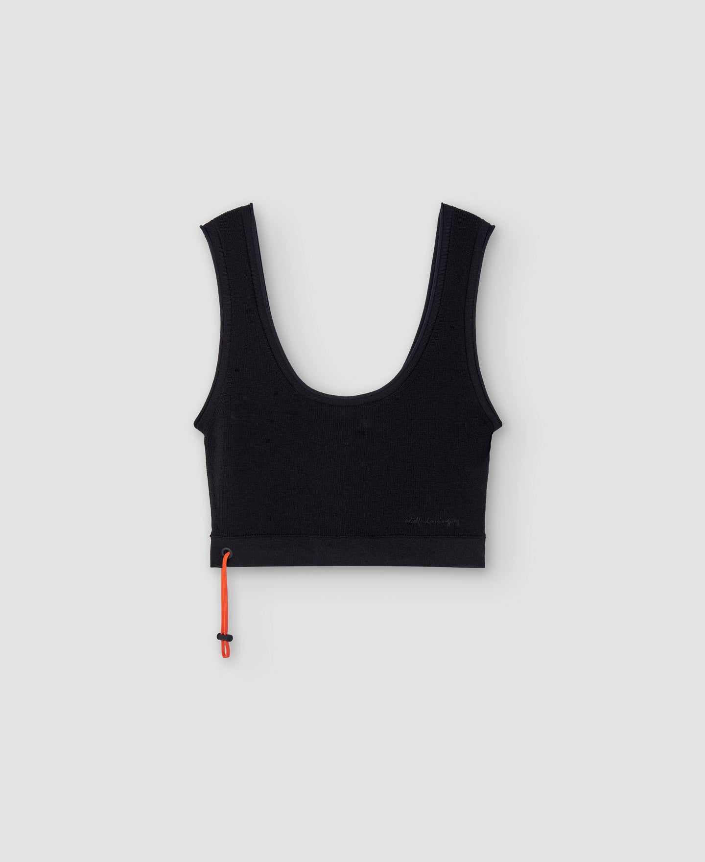 Black Viscose And Nylon Knitted Top