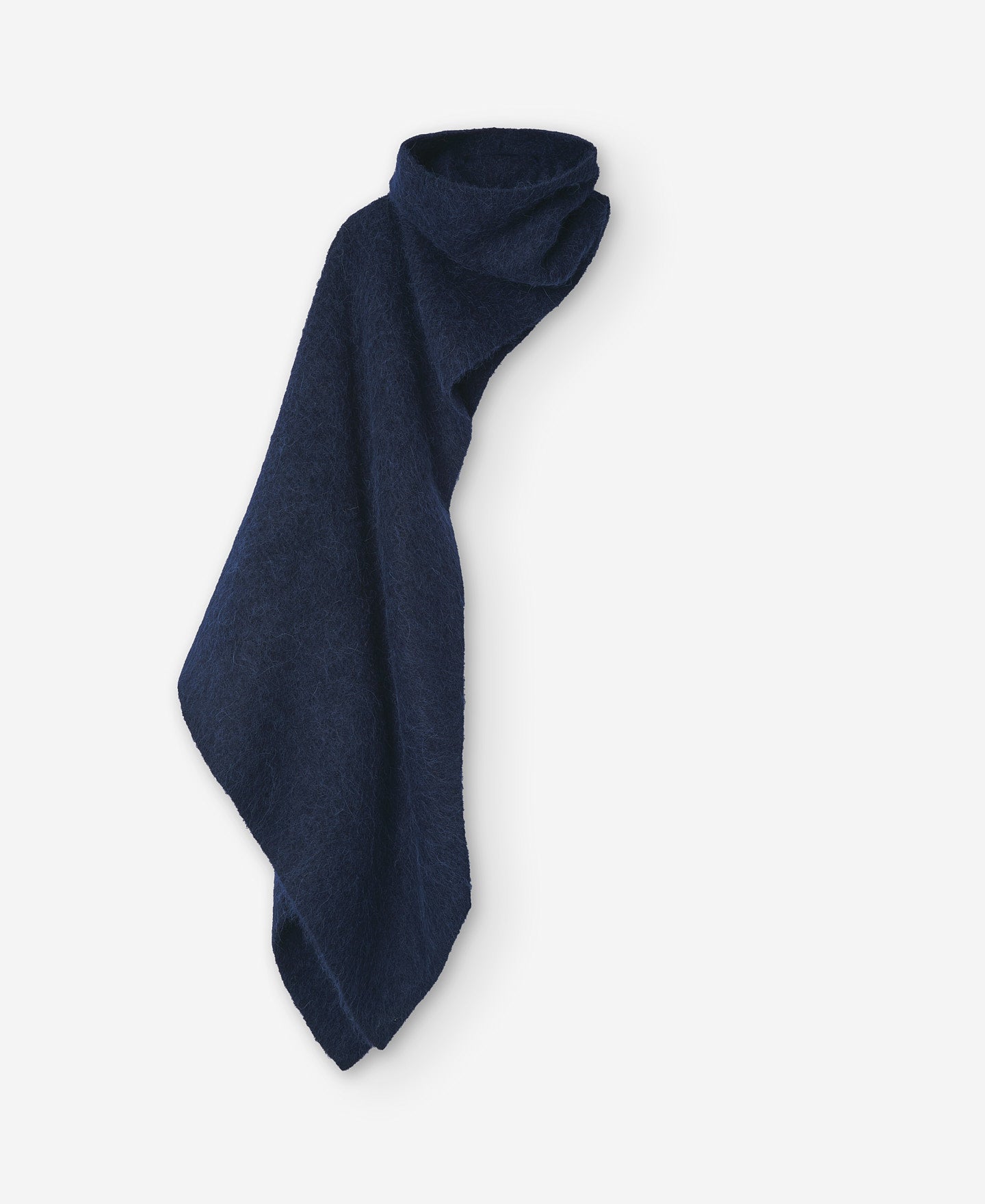 Collared Scarf In Alpaca Fabric