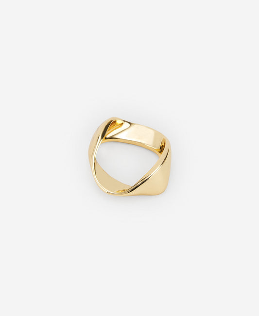 Gold Zinc Plated Ring Woman