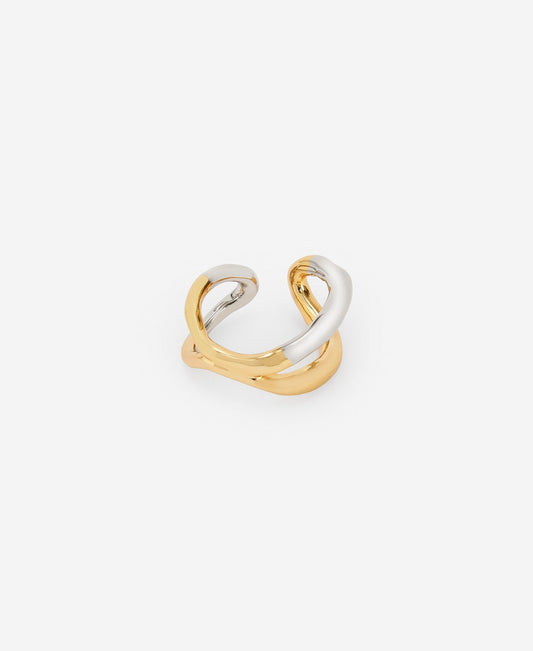 Gold/Silver Two-Colour Lacquered Choker Ring