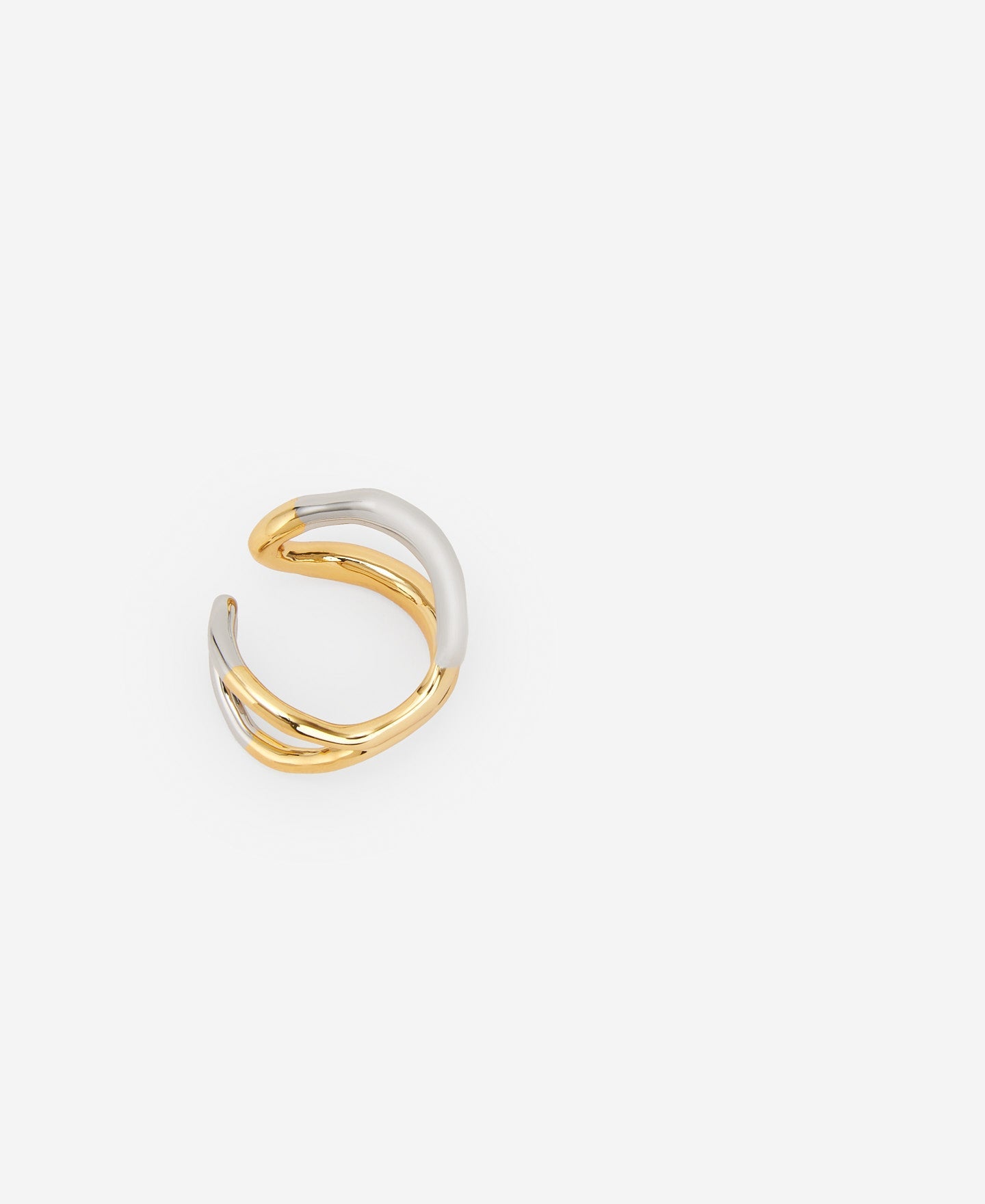 Gold/Silver Two-Colour Lacquered Choker Ring