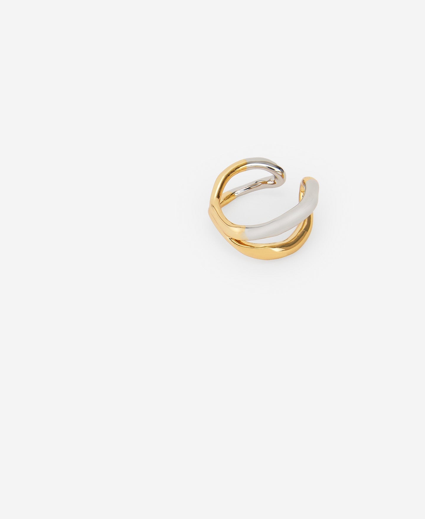 Gold/Silver Two-Colour Lacquered Choker Ring