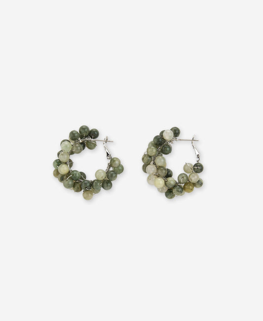 Green Natural Stone Earrings