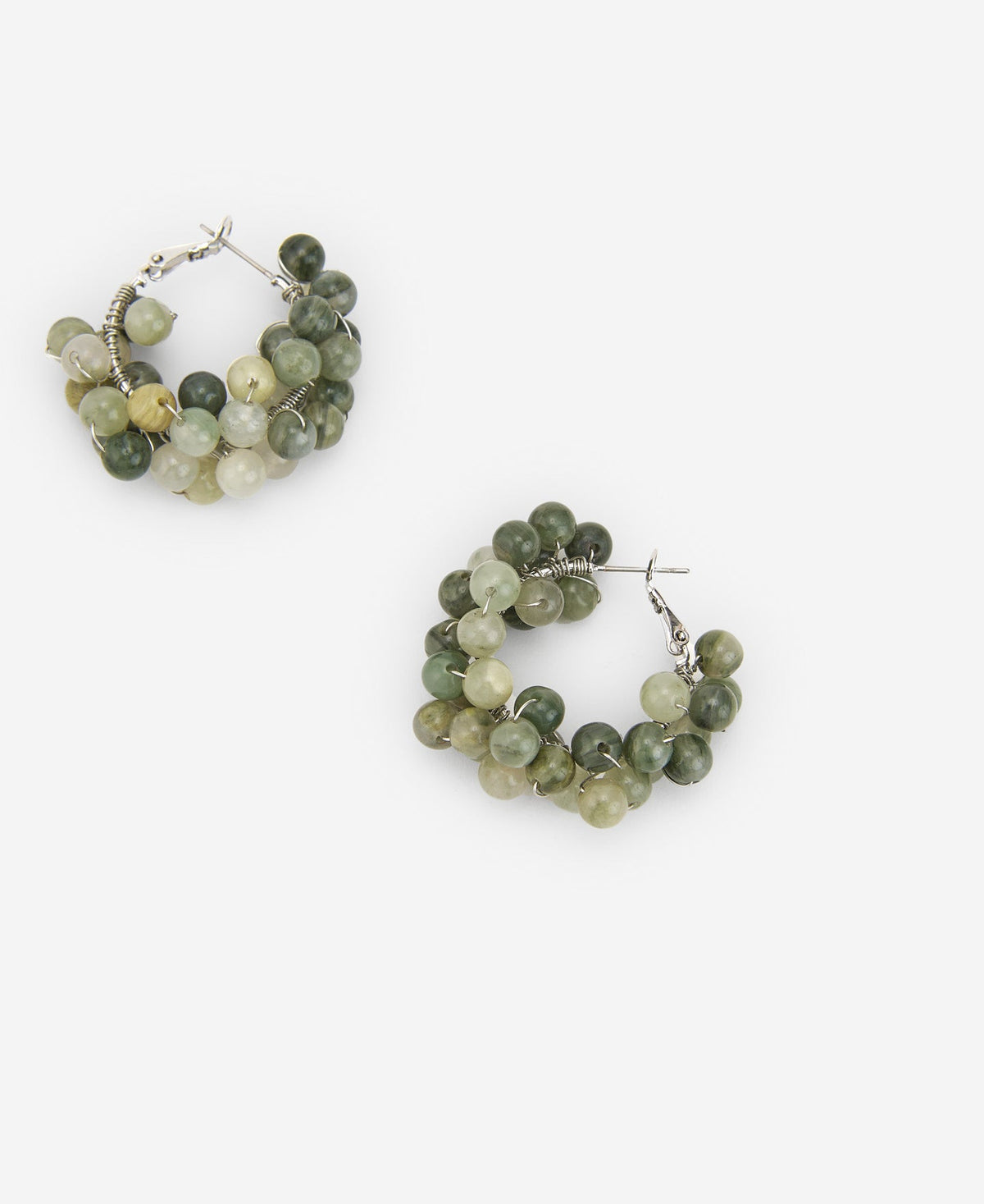 Green Natural Stone Earrings