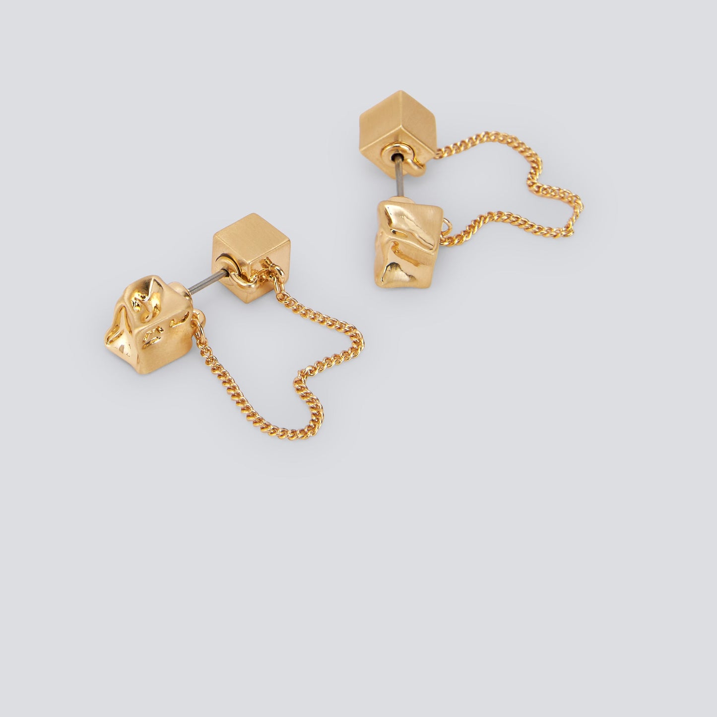 Gold/Silver Dices Motif Earrings