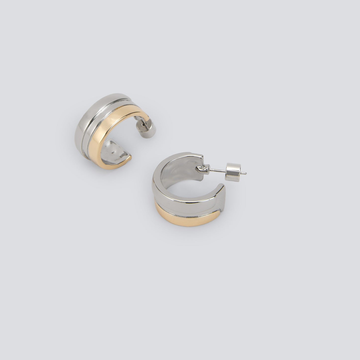 Gold/Silver Two-Tone Hoop