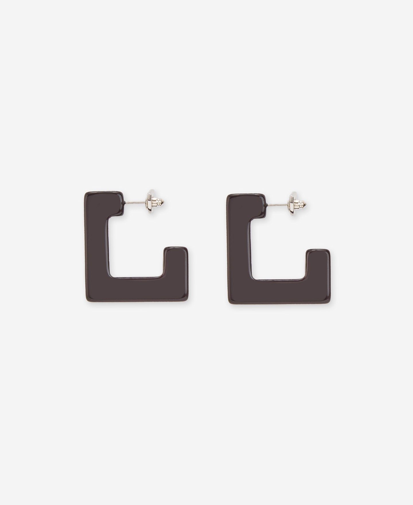 Maroon/Brown Two-Coloured Square Earring For Women