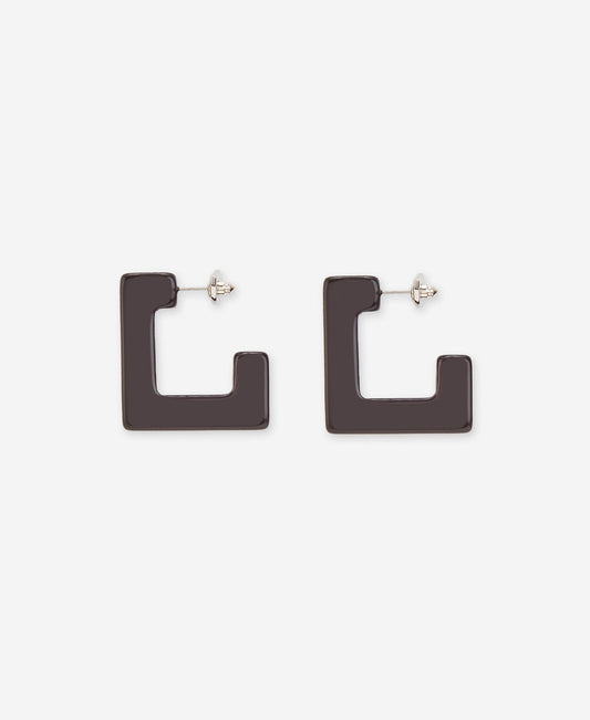 Maroon/Brown Two-Coloured Square Earring For Women