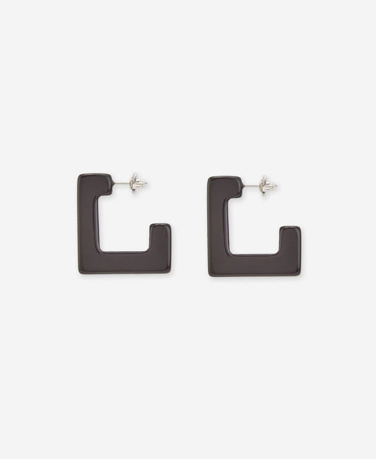 Grey/Brown Two-Coloured Square Earring For Women