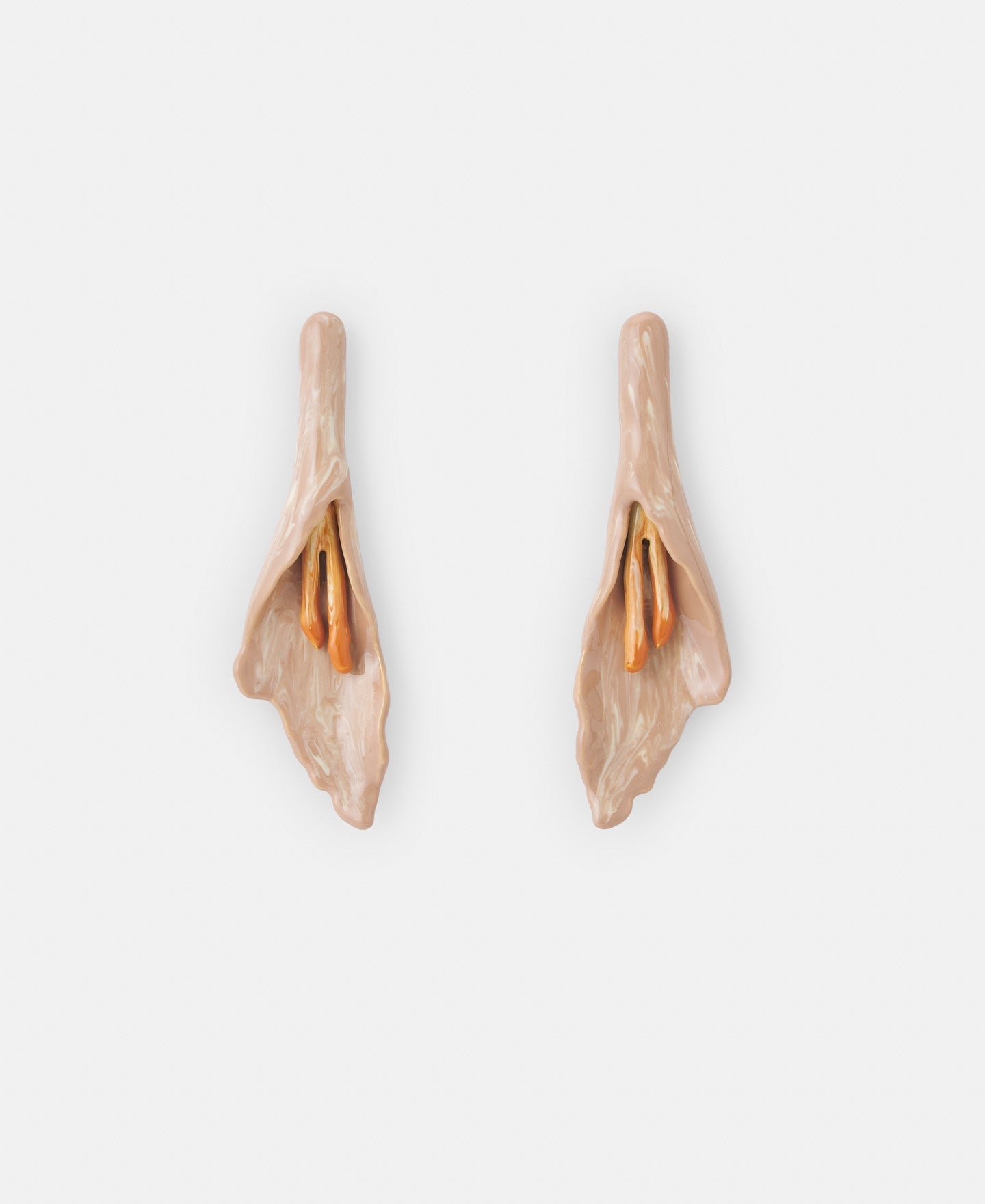 Makeup Watercolor Painted Flower Earrings