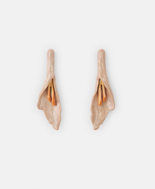 Makeup Watercolor Painted Flower Earrings