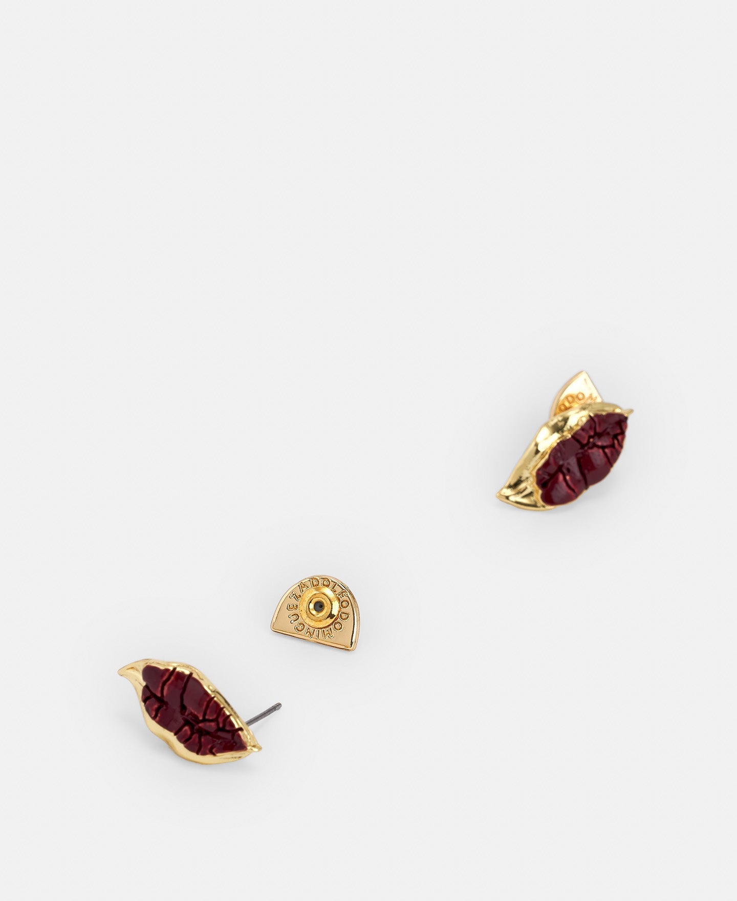 Gold Zinc Leaf Earrings