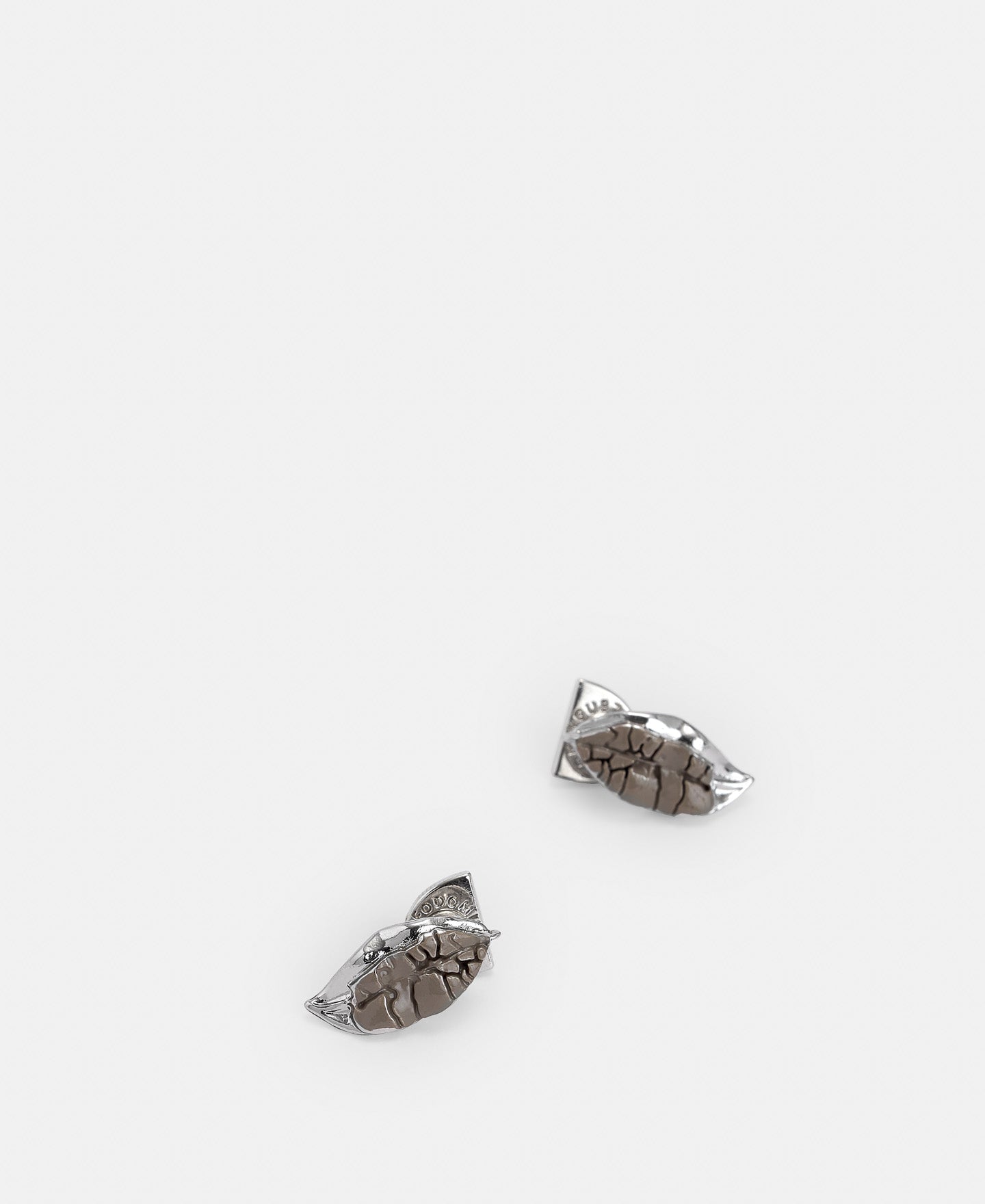 Silver Zinc Leaf Earrings