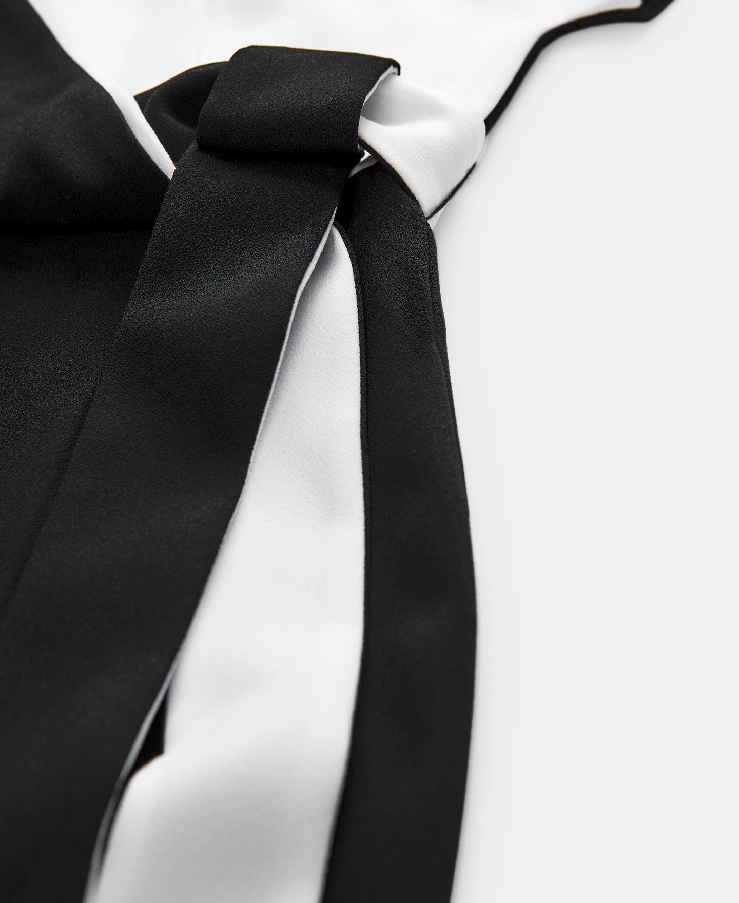 Black/White Straight Bicolour Jumpsuit With Belt