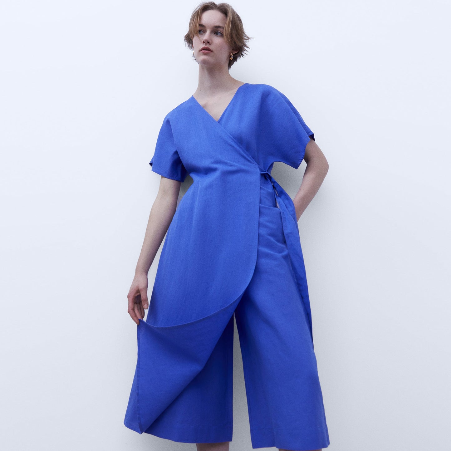 European Linen Jumpsuit - Dark Blue