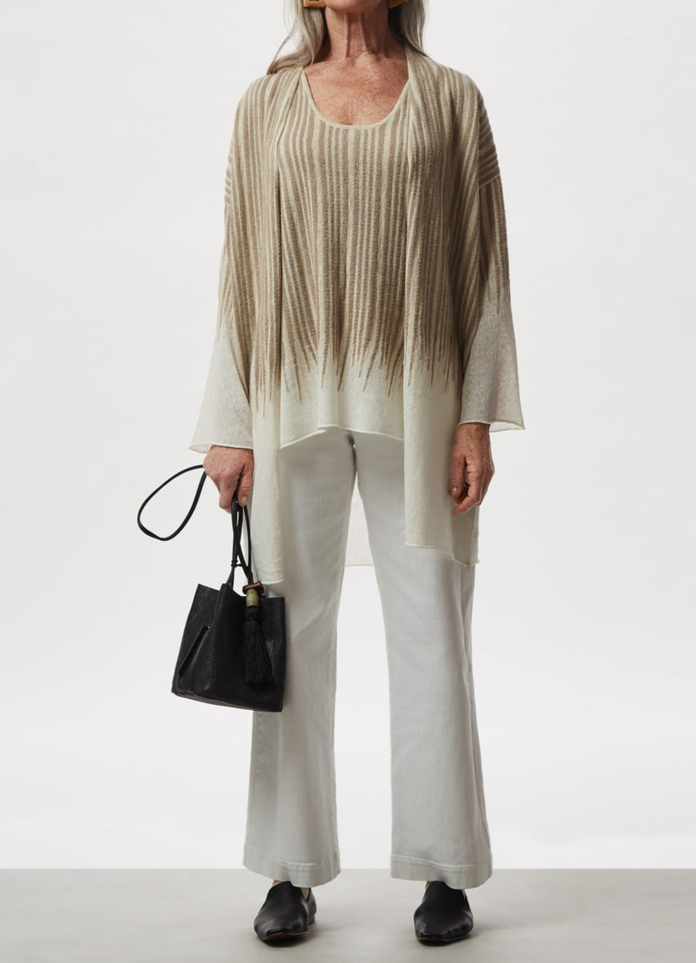 Stone Bicolour Textured Knit Twin Set