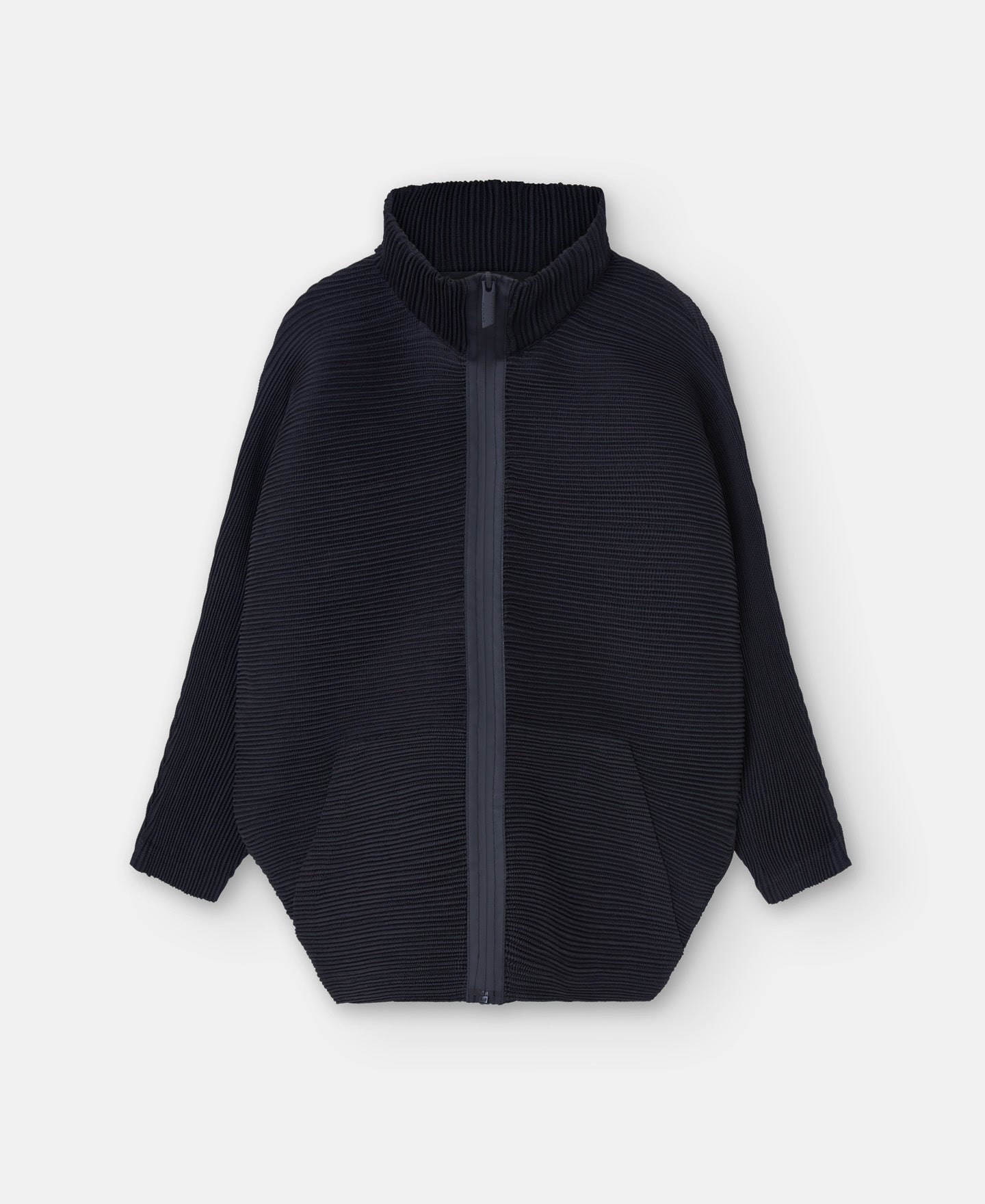 Black Crinkle Sweatshirt In Recycled Polyester