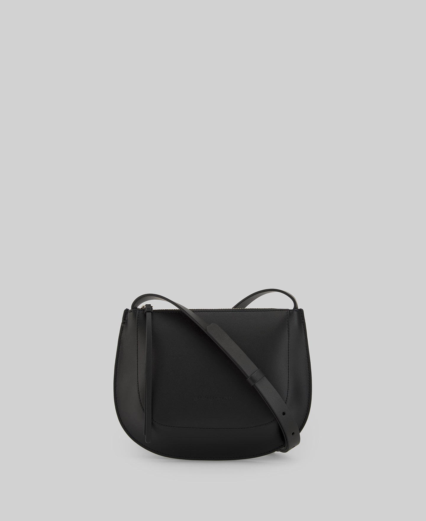 Leather small crossbody woman in black