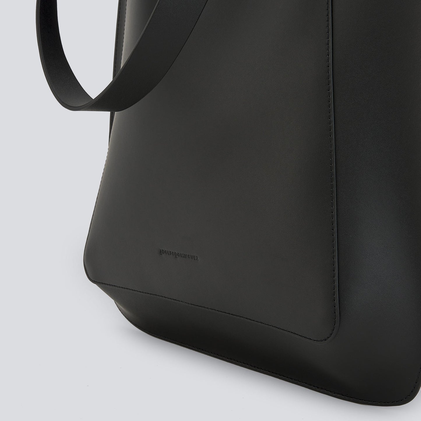 Leather  Black Shopper Bag