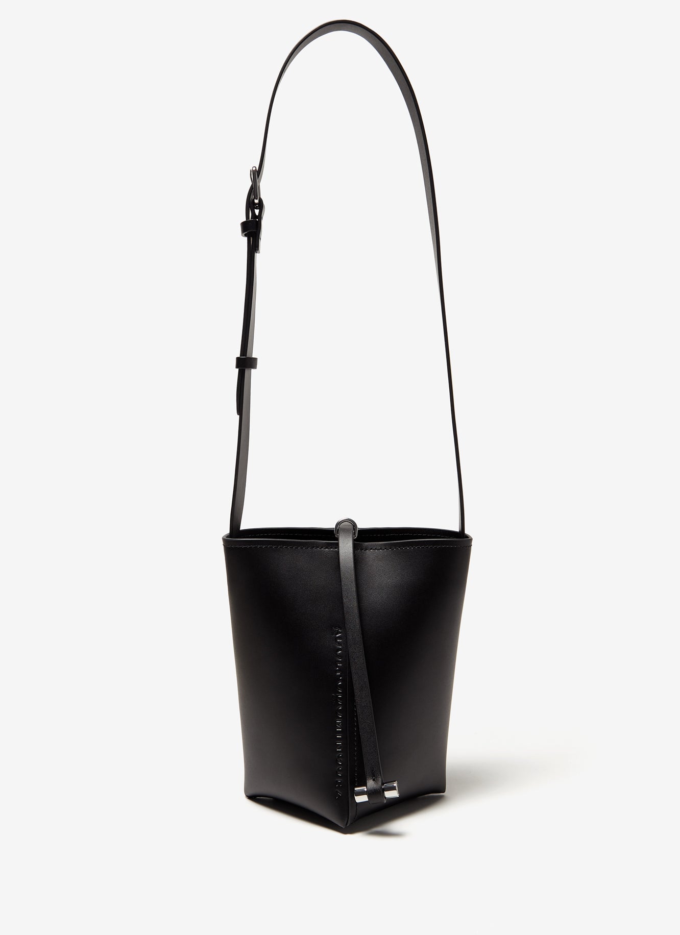 Black Vachetta Leather Mini Bucket Bag