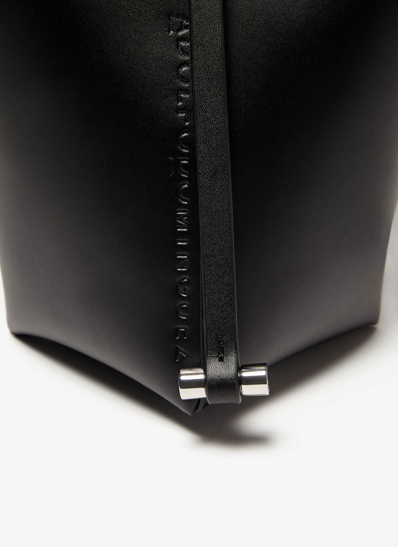 Black Vachetta Leather Mini Bucket Bag