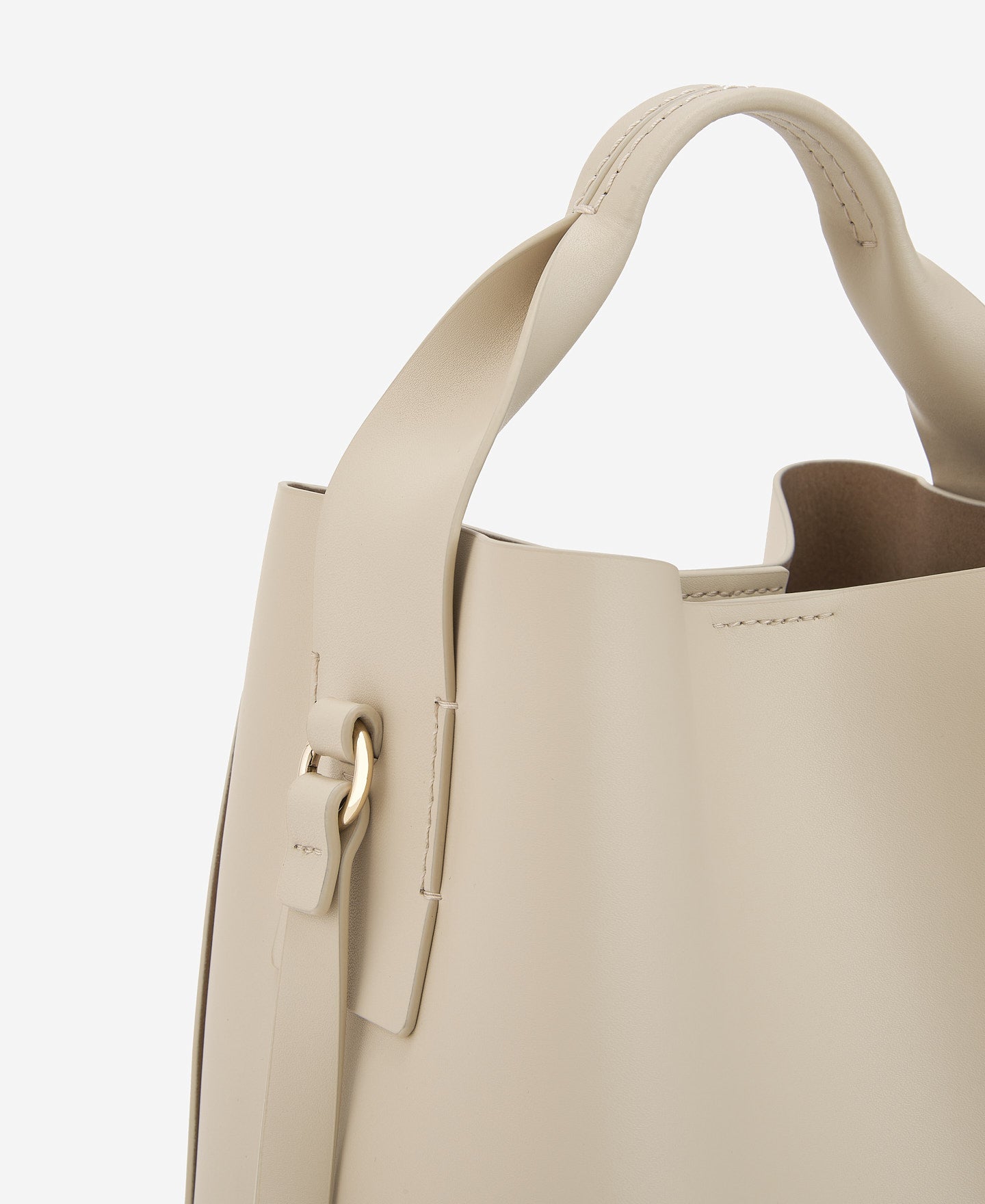 Responsible Leather Beige Hobo Bag