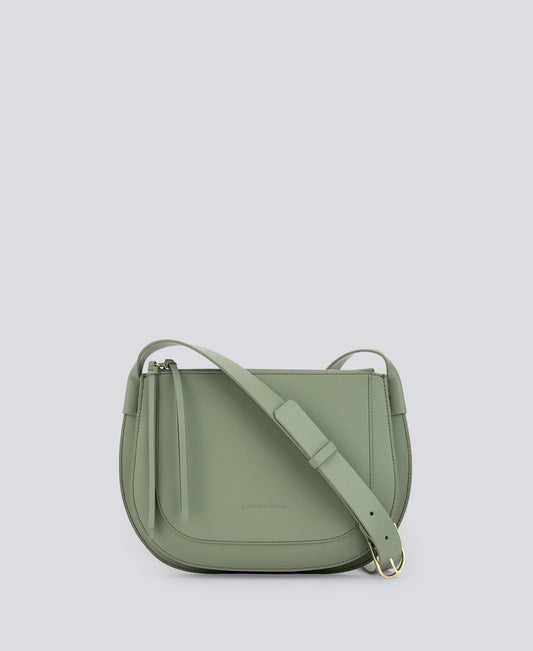 Light Green Genuine Leather Crossbody Bag