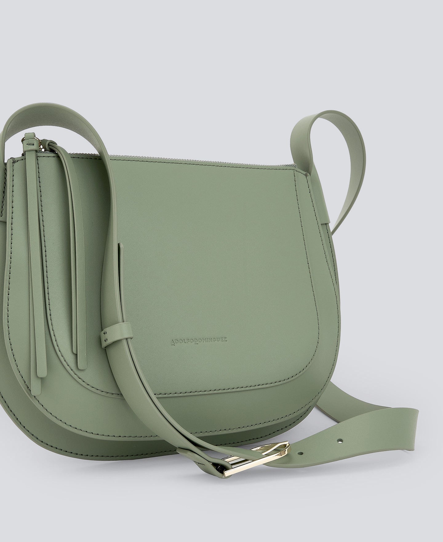 Light Green Genuine Leather Crossbody Bag