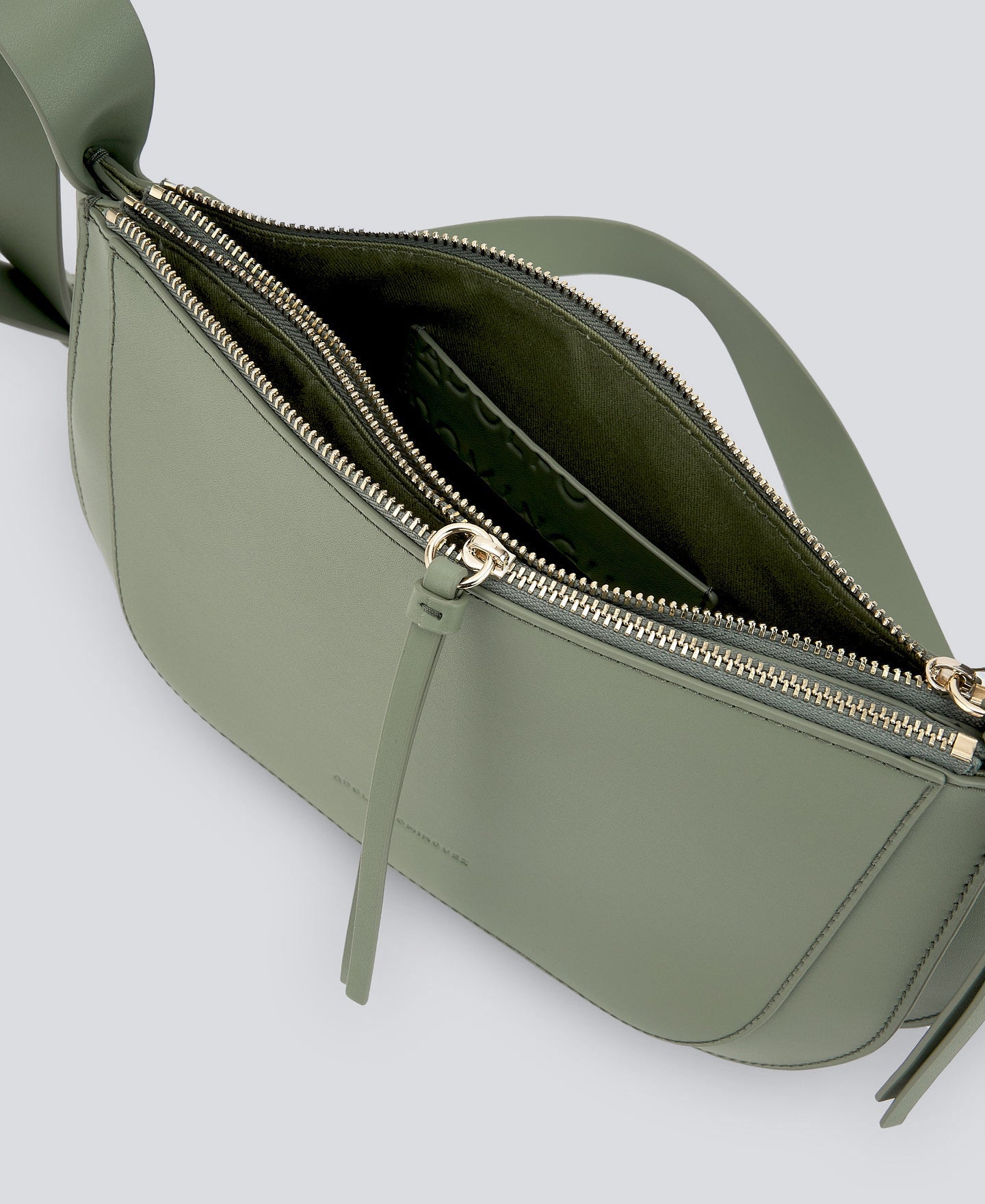 Light Green Genuine Leather Crossbody Bag