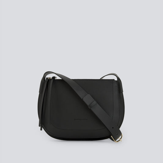 Leather Crossbody Bag Black