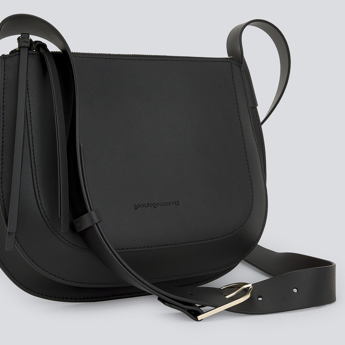 Leather Crossbody Bag Black