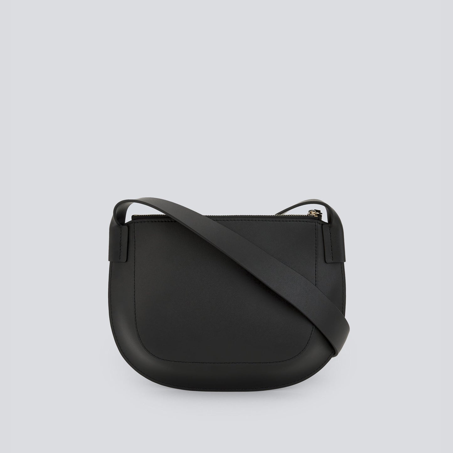 Classic Black Leather Crossbody Bag
