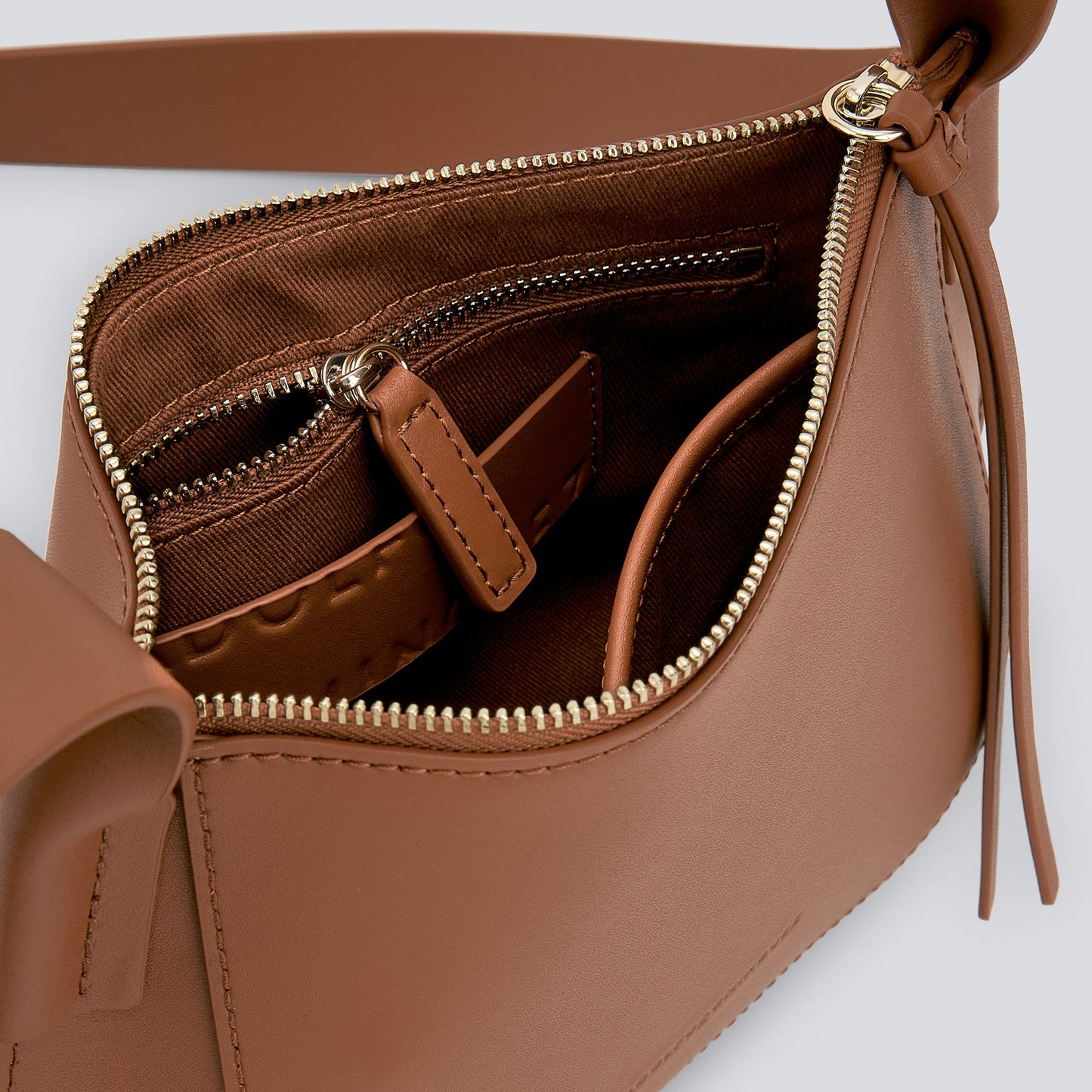 Dark Buff Black Leather Crossbody