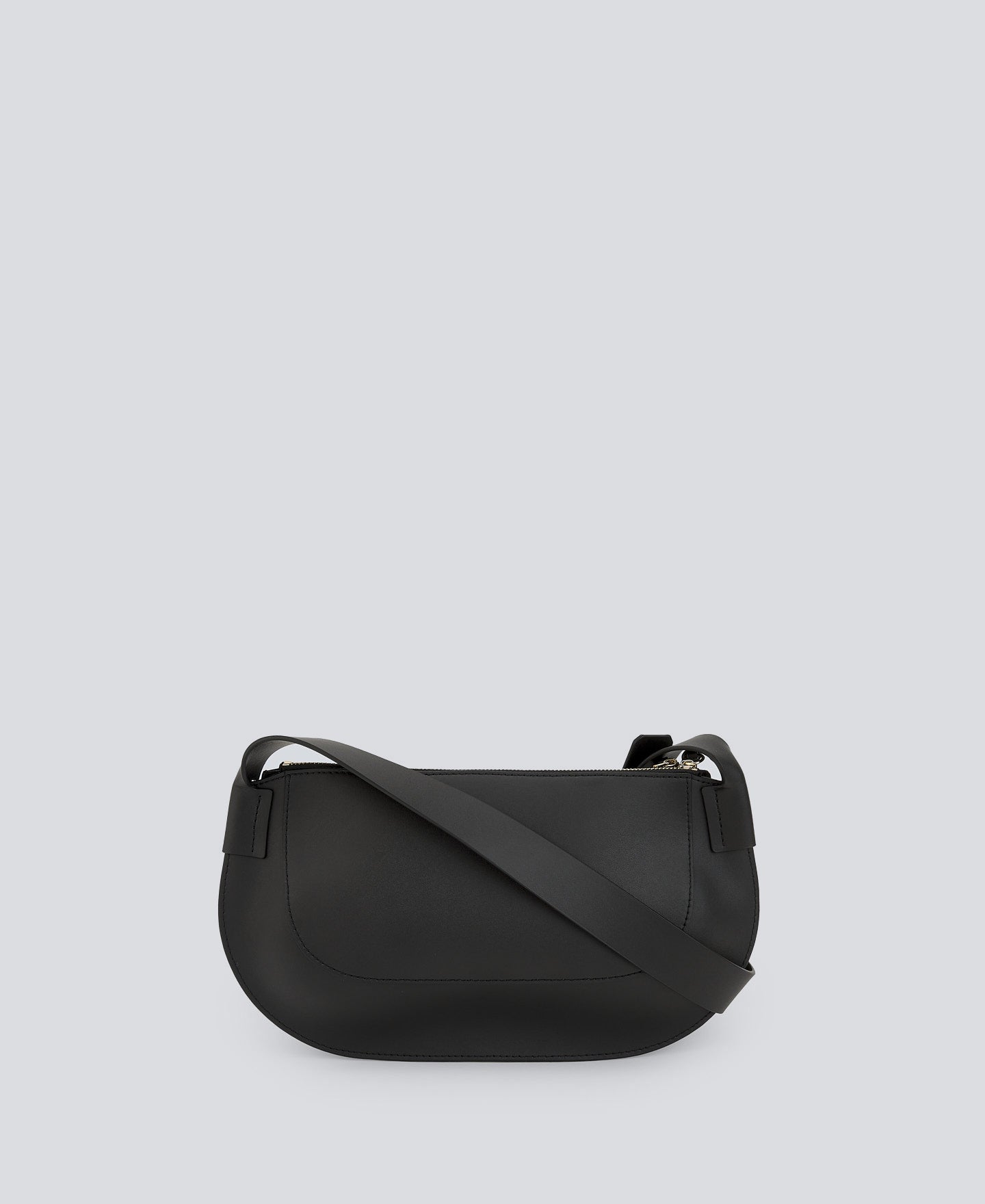 Leather Baguette Bag Black