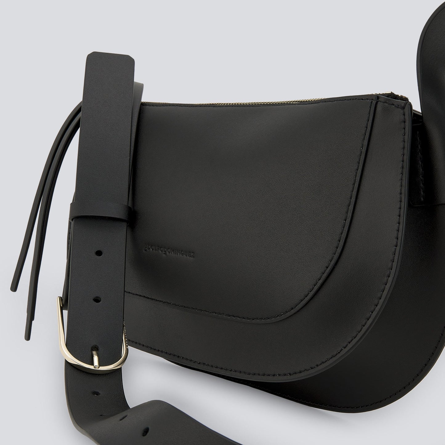 Leather Baguette Bag Black