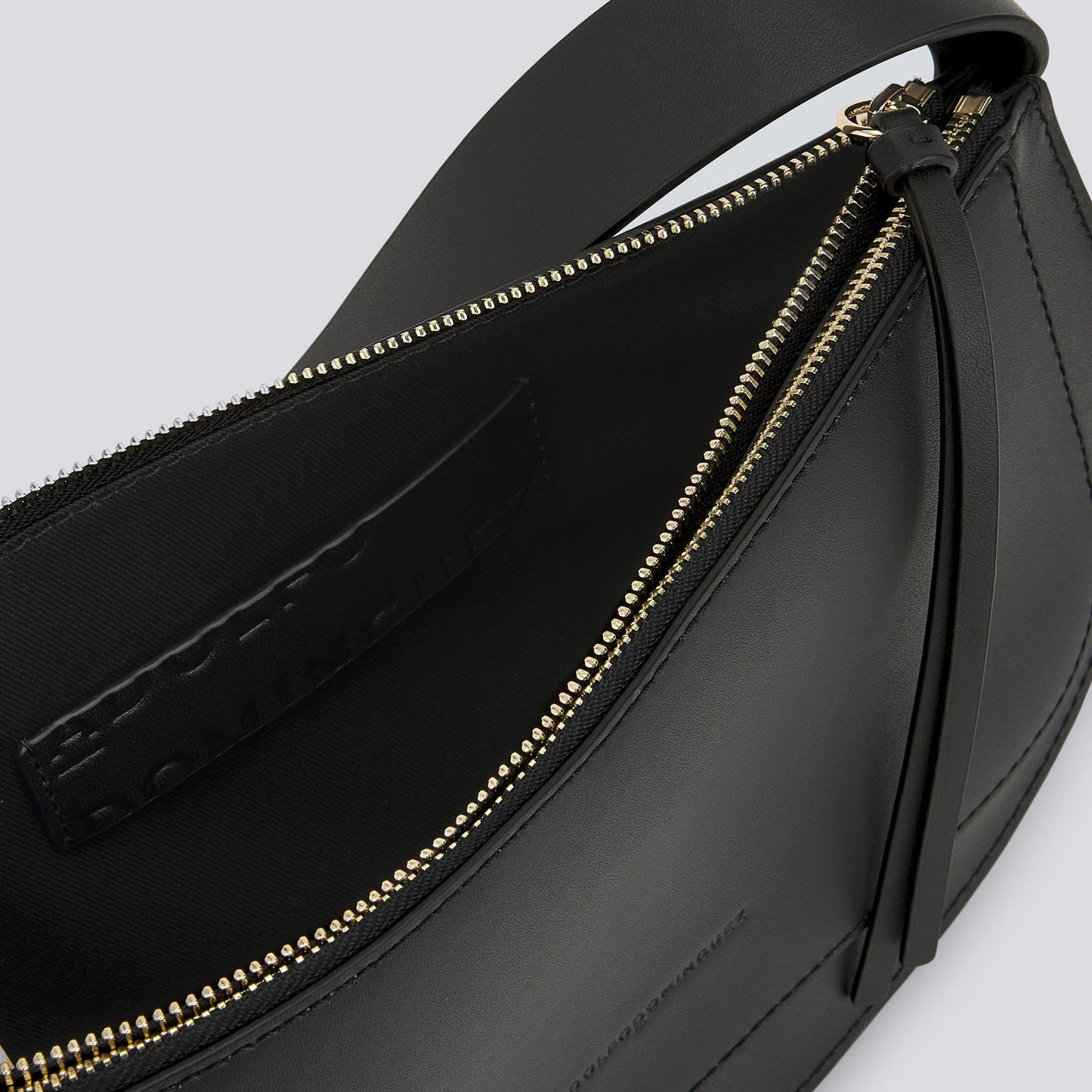 Leather Baguette Bag Black