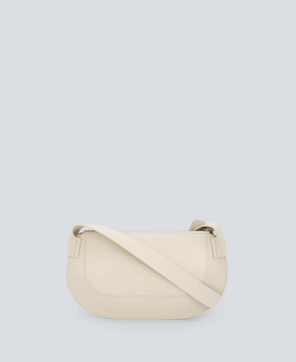 Off White Beige Leather Baguette