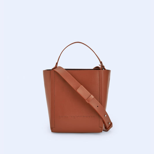 Red Spanish Leather Bucket Bag