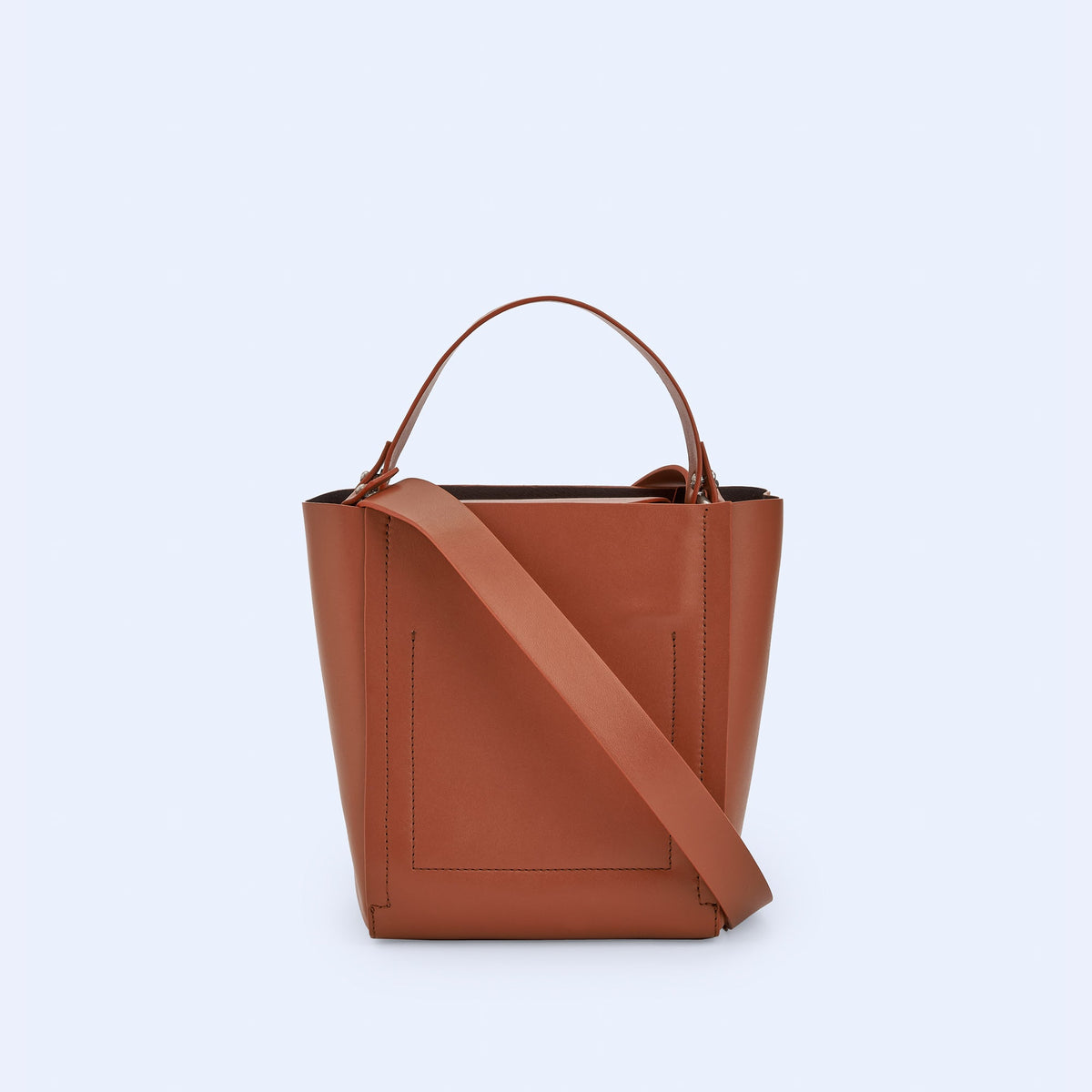 Red Spanish Leather Bucket Bag