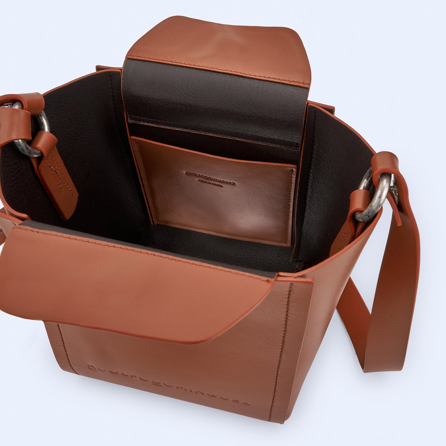 Red Spanish Leather Bucket Bag