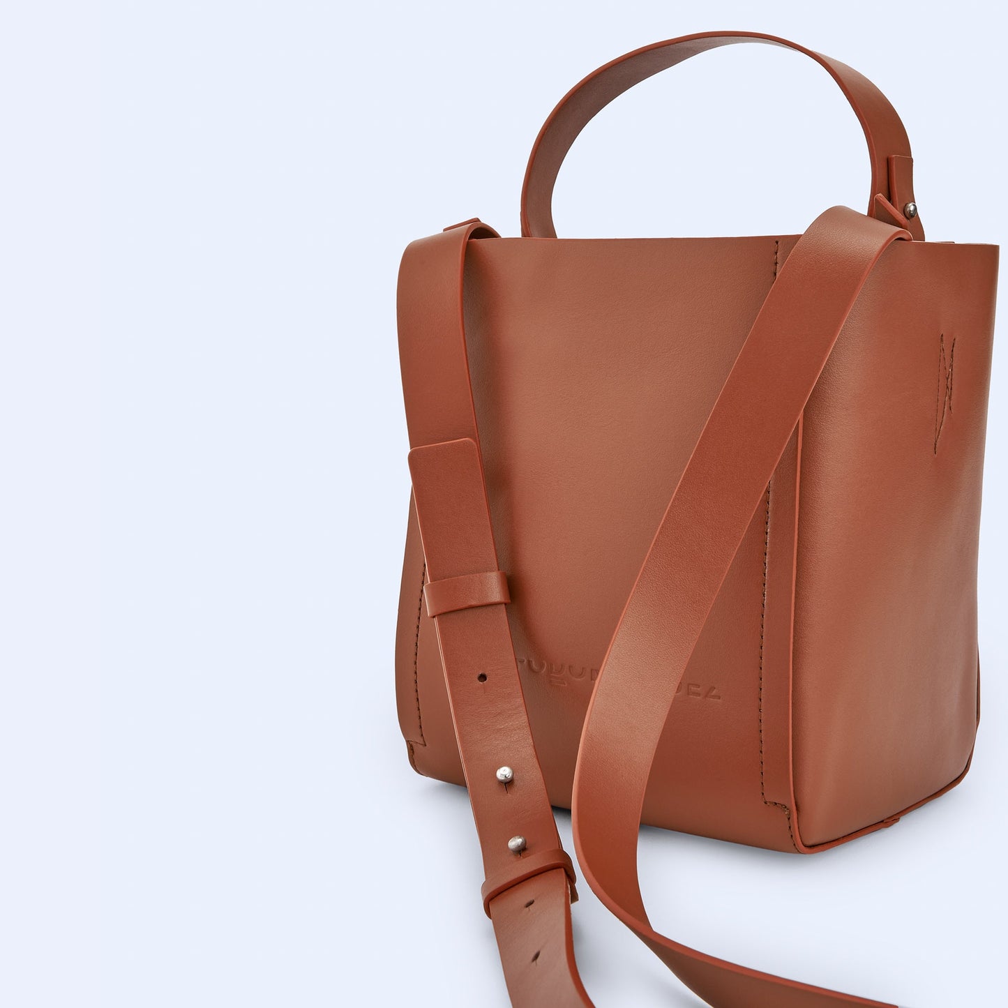 Red Spanish Leather Bucket Bag