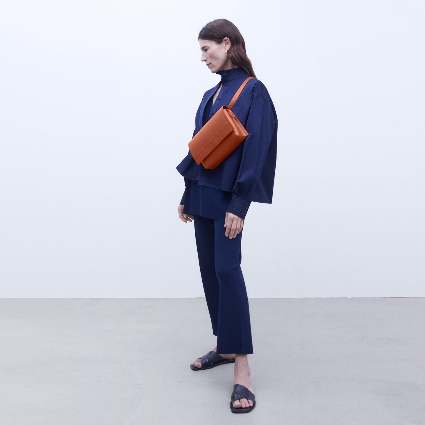 Spanish Leather Baguette Bag