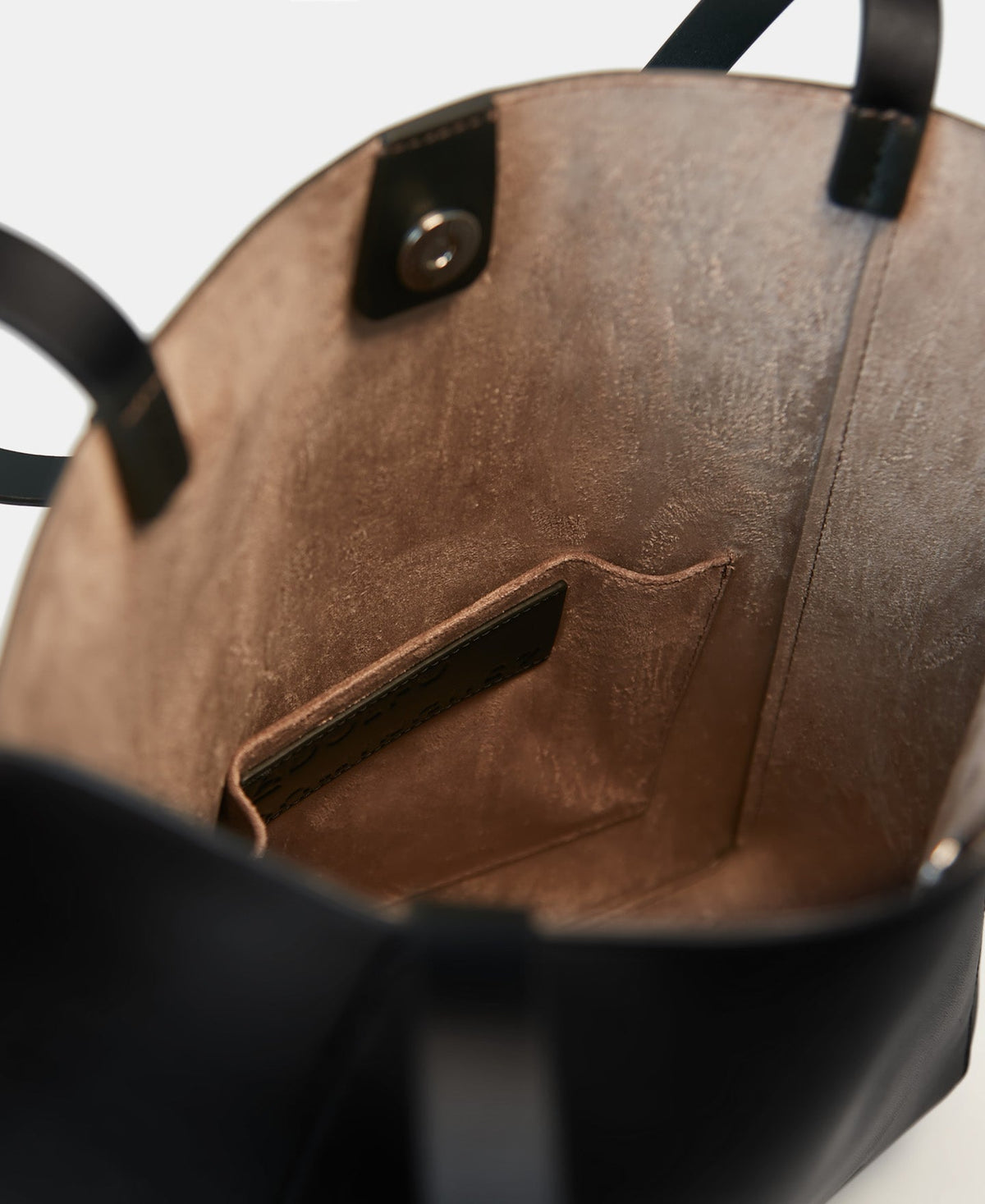 Black Shopper In Vachetta Leather